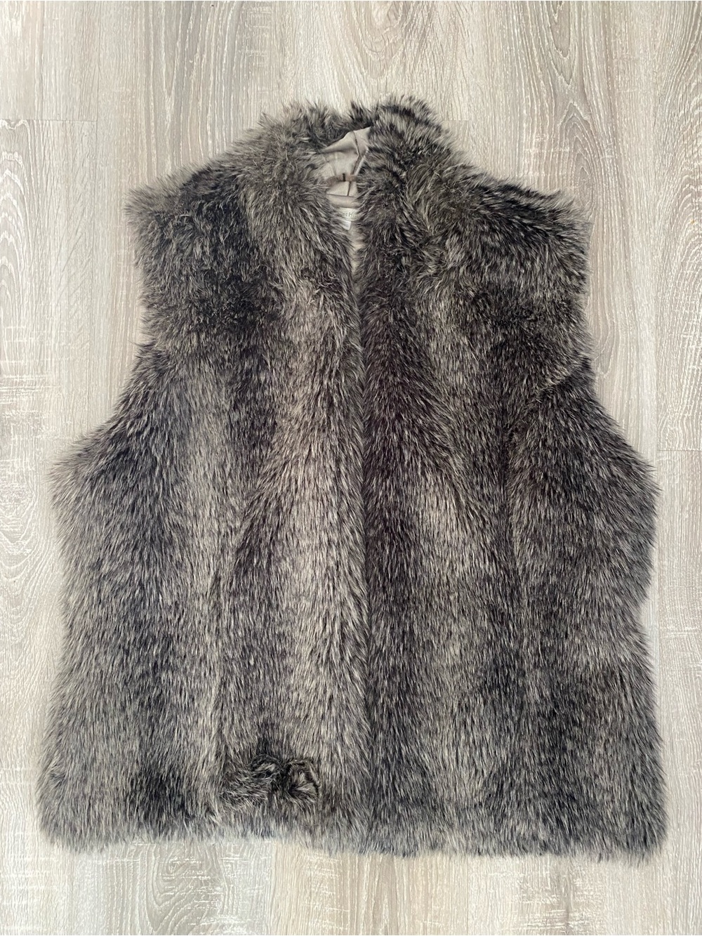 Garnet Hill Gray Faux Fur Vest
